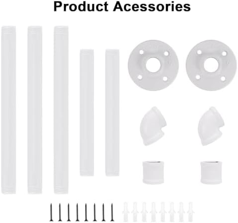 Industrial Iron Pipe Clothes Hanging Bar DIY Wall-Mounted Garment Rack Heavy - Image 4