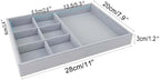 Gray Velvet Stackable Organizer Premium Quality Stackable Tray Halft 6 Grid and - Image 5
