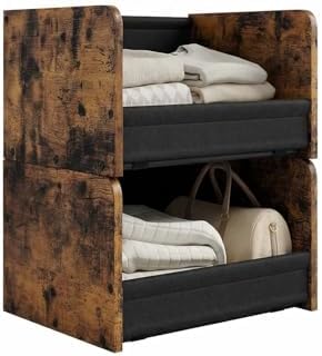 FOUCSSOMEI 2-Tier Stackable Closet Organizer and Storage Stackable Shelves – by FOUCSSOMEI