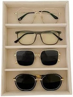 Velvet Sunglasses Organizer Tray 4 Slot, Stackable Eyewear & Glasses Display - Image 6