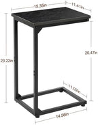 AMHANCIBLE C Shaped End Table, Slide Under Couch Table - Image 3