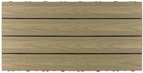 NewTechWood UltraShield Naturale 1 ft. x 2 ft. Quick Deck Outdoor Composite by NewTechWood