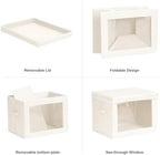 Homsorout Storage Bins with Lids, 3 Pack Large Storage Cubes with Window - Image 7