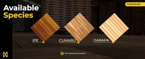 Maximo Garapa Hardwood Deck Tiles, Interlocking Patio Tiles, Outdoor Flooring - Image 6