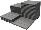 Interlocking Deck Tiles Outdoor Waterproof, Composite Patio Flooring by SHPAIDIRECT