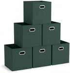 Household Essentials Foldable Fabric Storage Cubes 6-Pack – 11x11x11 Stackable by HouseholdEssentials