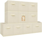 STORAGE MANIAC Storage Cubes, 11 Inch 10 Pack Collapsible Fabric Shelf Bins by STORAGEMANIAC