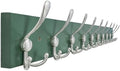 SKOLOO Creations Forest Green Solid Wood Wall Mounted Coat Rack, 10 Hooks by SKOLOO