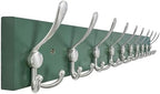 SKOLOO Creations Forest Green Solid Wood Wall Mounted Coat Rack, 10 Hooks by SKOLOO