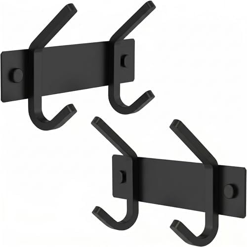 Coat Rack Wall Mount – 6 Inch Stainless Steel Hook Rail by SAYONEYES