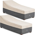 Extra Heavy Duty Patio Chaise Lounge Cover Waterproof 2 Pack by Kikcoin
