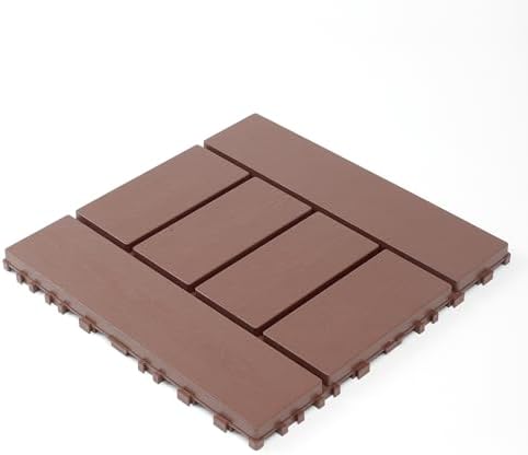 Interlocking Deck Tiles, 44 Pack, Outdoor Waterproof Plastic Balcony Decking - Image 5