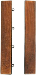 Bare Decor EZ-Floor End Trim Piece Interlocking Flooring in Solid Teak Wood by BareDecor