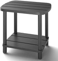 LEJANEOYE Outdoor Coffee Table, 2-Tier Bamboo Adirondack Outdoor Side Table by LEJANEOYE