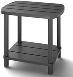 LEJANEOYE Outdoor Coffee Table, 2-Tier Bamboo Adirondack Outdoor Side Table by LEJANEOYE