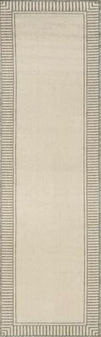 nuLOOM Asha Light Grey Bordered Indoor/Outdoor Runner Rug - Image 3