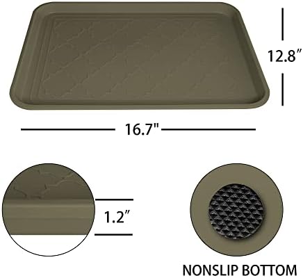 WATANIYA PET Boot Tray for Entryway Indoor, Heavy Duty Shoe Mat Tray 2 Packs - Image 3