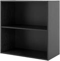Homes: Inside + Out Apexa 2-Tier Cube Storage Organizer Shelves, Stackable Wood by HOMESInsideOut