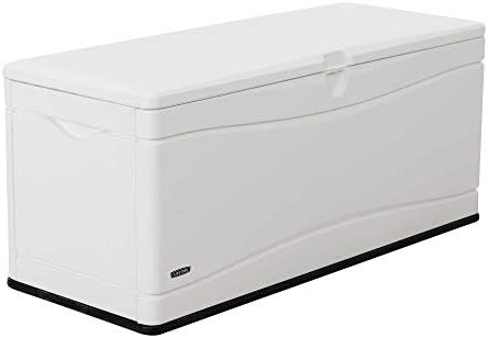 LIFETIME Outdoor Storage Deck Box, 130 Gallon, Arctic White, UV-Protected by Lifetime