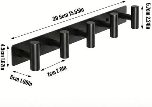 Black Coat Wall Mounted Rack - Image 3