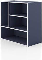 HOMES: INSIDE + OUT Apexa 4-Vertical Storage Organizer Shelves, Stackable Wood by HOMESInsideOut