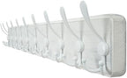 WEBI Coat Rack Wall Mount White, 38 9/16" Long Coat Hooks Wall Mounted by WEBI