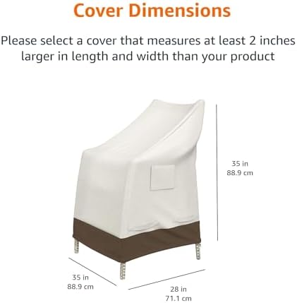 Amazon Basics Outdoor Patio High-Back Chair Cover - Image 2