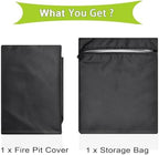 Waterproof Fire Pit Cover 22" D x 15" H fit - Image 7