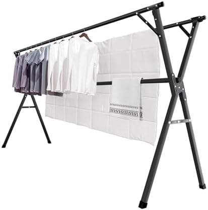 JAUREE 95 Inches Clothes Drying Rack, Drying Rack Clothing Folding Indoor by JAUREE