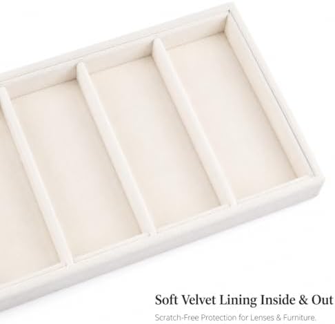 GUOER Sunglass Organizer 2 Pack 12-Slot Velvet Eyeglass Storage Trays - Image 6