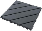 44 Pack Plastic Interlocking Patio Deck Tiles Waterproof All Weather by Unknown