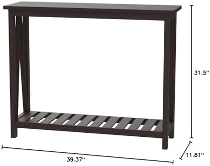 ChooChoo Farmhouse Console Table, Narrow Sofa Table - Image 2