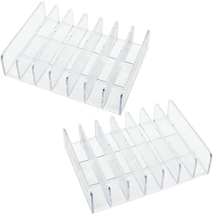 Acrylic Mail Holder 2 Pack, 7 Slots Clear Desk Organizer - Image 6
