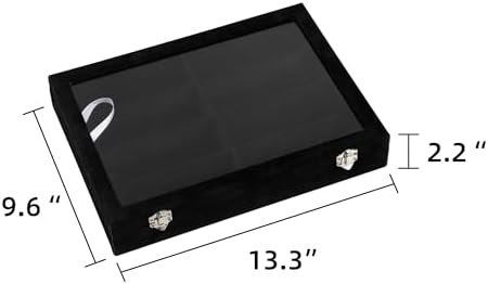 Frebeauty 8-Slot Sunglass Organizer, Velvet Sunglass Holder - Image 3