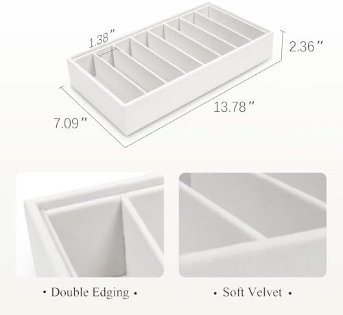 Velvet Sunglass Organizer Tray, Stackable Glasses Case - Image 4