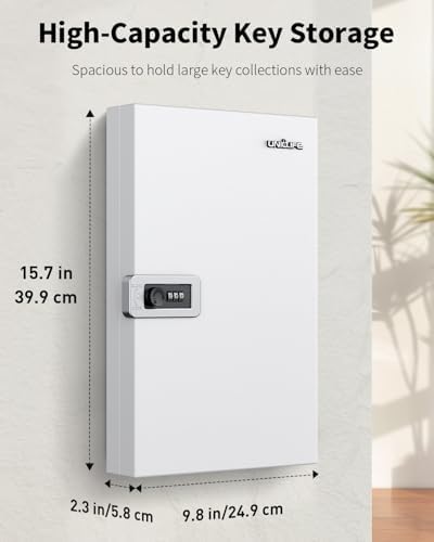 Uniclife Key Lock Box, Wall Mount Key Box, Car Key Organizer - Image 2