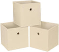 Foldable Storage Cubes Bins, 11 Inch Cloth Storage Cube Fabric Storage Box by NieEnjoy