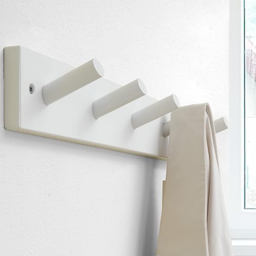 SKOLOO Coat Rack Wall Mount 17 inch, 5 Hooks, Shaker Style - Image 2