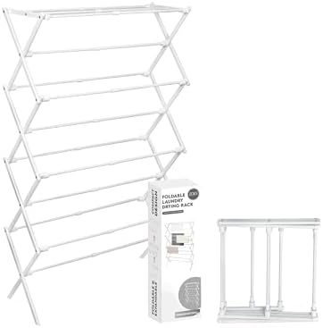 ZOES HOMEWARE 4-Tier Clothes Drying Rack, 4ft High Foldable Drying Rack Clothing by ZOESHOMEWARE