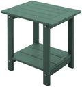 Meluvici Double Adirondack Side Table Weather Resistant, Outdoor Rectangular by Meluvici