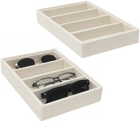 Glasses Storage Organizer Velvet Tray by Unknown