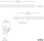 Umbra Flip Coat Rack, Wall Mount 8-Hook, Space Saving - Image 3