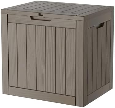 Outdoor Storage Box, 35 Gallon Waterproof Deck Box, Quick Snap-Lock Resin by GraceYourYard
