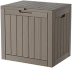 Outdoor Storage Box, 35 Gallon Waterproof Deck Box, Quick Snap-Lock Resin by GraceYourYard