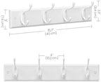 SONGMICS Wall-Mounted Coat Racks, 8 Dual Metal Hooks - Image 5