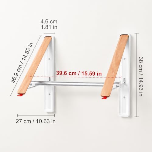 RFOUO Foldable Wall Mounted Clothes Drying Rack, 2 Picks - Image 3