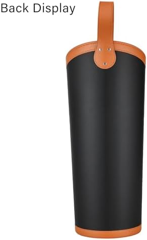Faux Leather Large Umbrella Holder Entryway，Modern Black Umbrella Rack Stand - Image 6