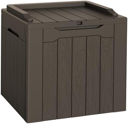 Flamaker Deck Box 31 Gallon Waterproof Resin Small Storage Box by Flamaker
