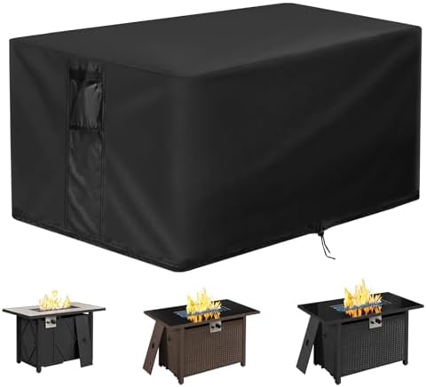 Outdoor Fire Pit Cover Rectangular Waterproof-32x24x20in by Velfree