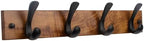 Wooden Coat Rack Wall Mount, Teak Solid Wood Coat Hanger by KILOSTEP